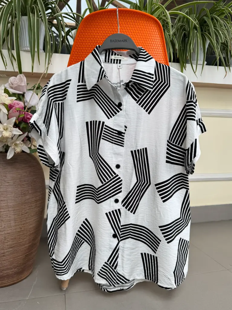 HB SS25-356 KIMONO PRINTED SHIRT