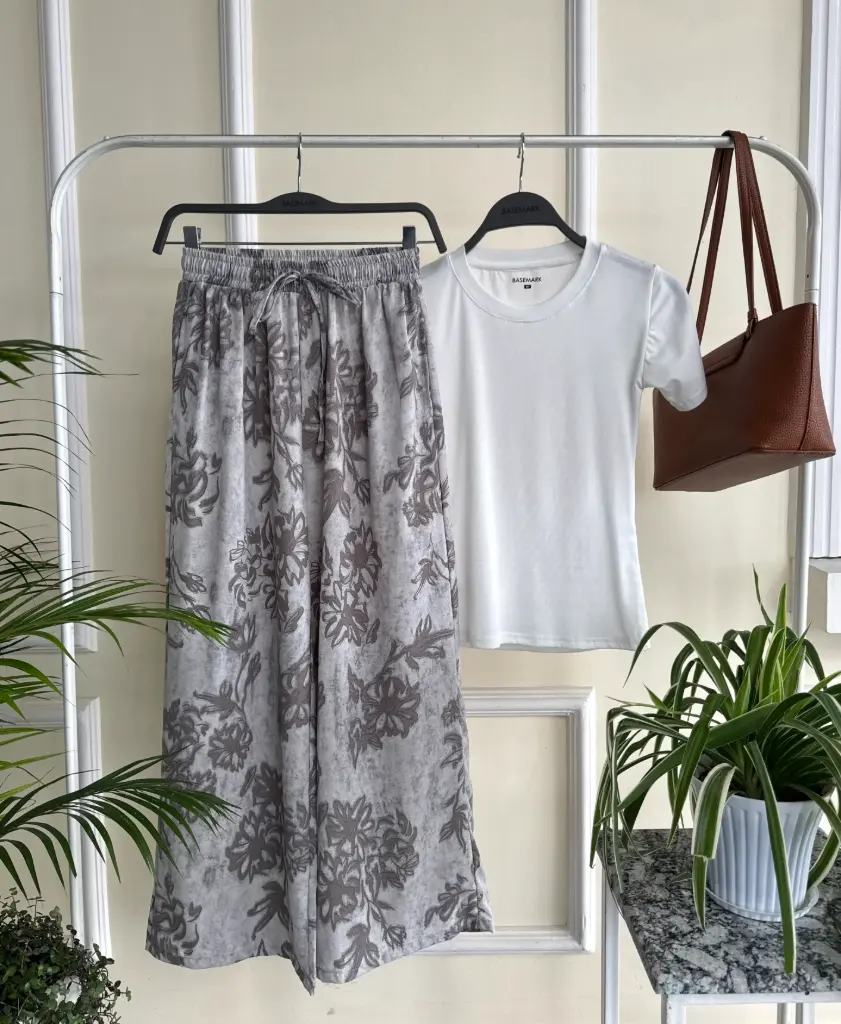 HB SS25-361 PRINTED WIDE LEG PALAJJO