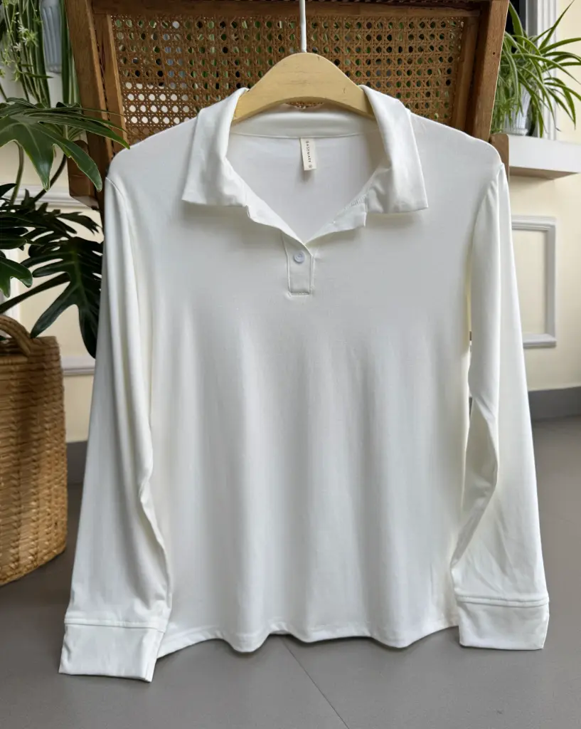 HB SS25-382 POLO NECK SWEATSHIRT
