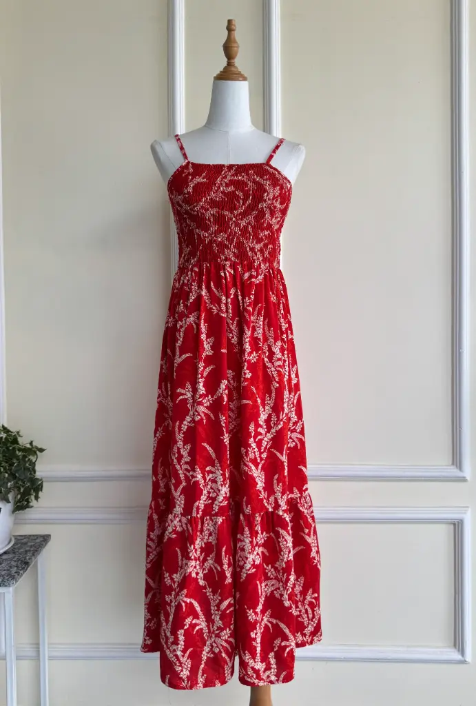 HB SS25-433 FLORAL PATCH DRESS