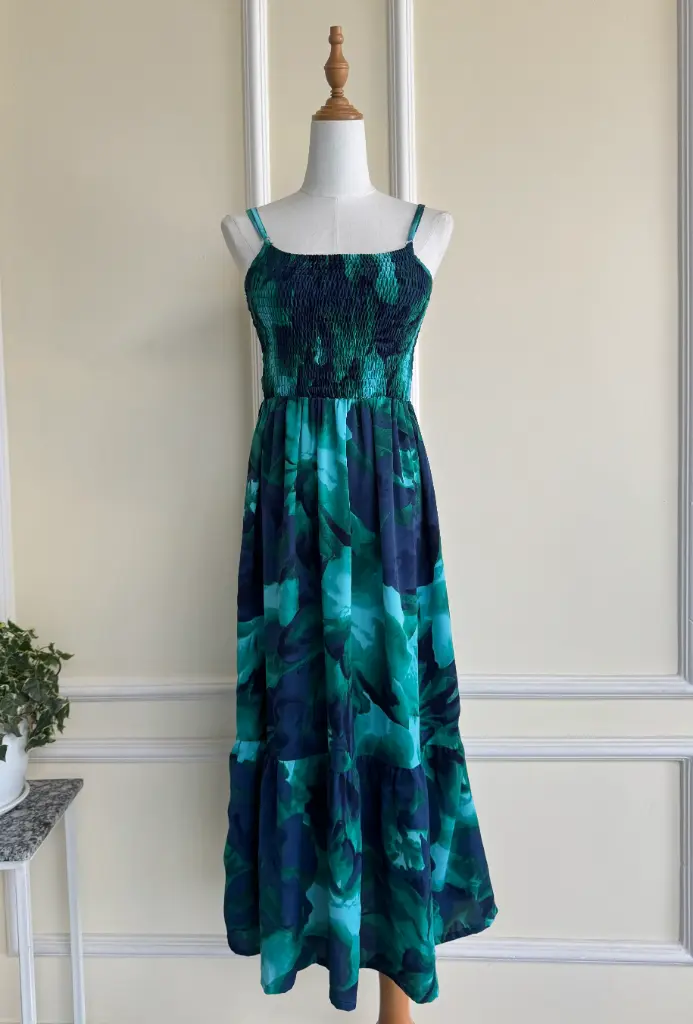 HB SS25-433 FLORAL PATCH DRESS