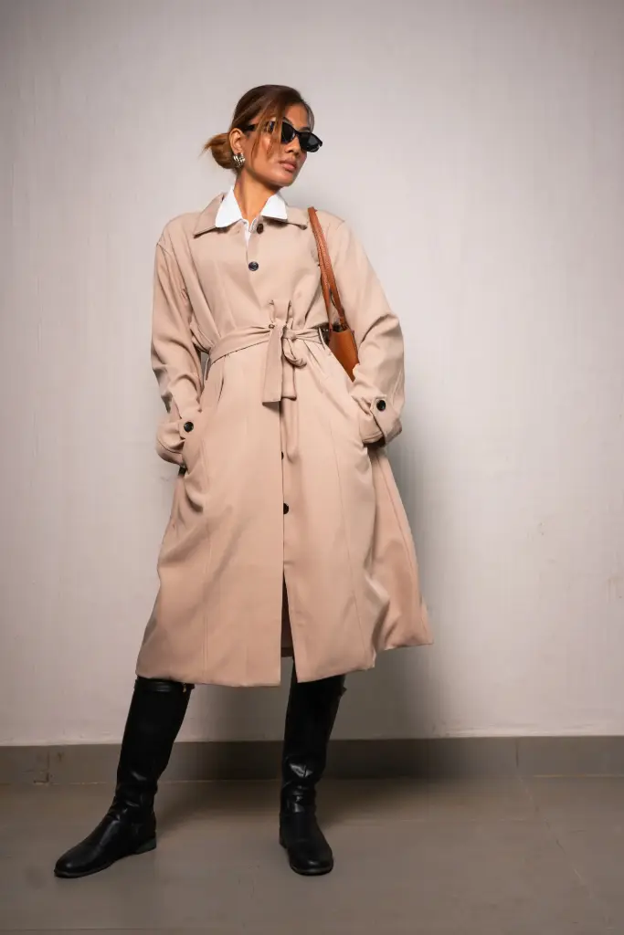 BMKS AW25-04 LONG TRENCH COAT
