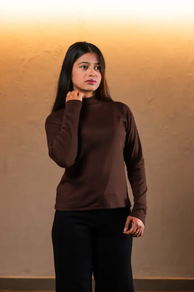 HB SS25-383 FUZZ TURTLENECK TEE