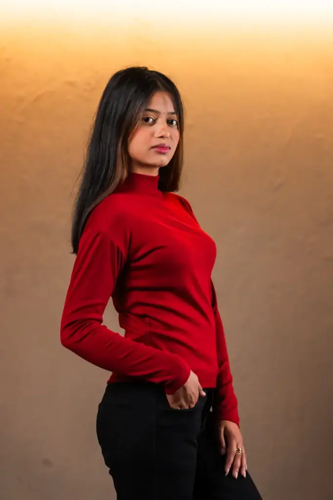 HB SS25-383 FUZZ TURTLENECK TEE