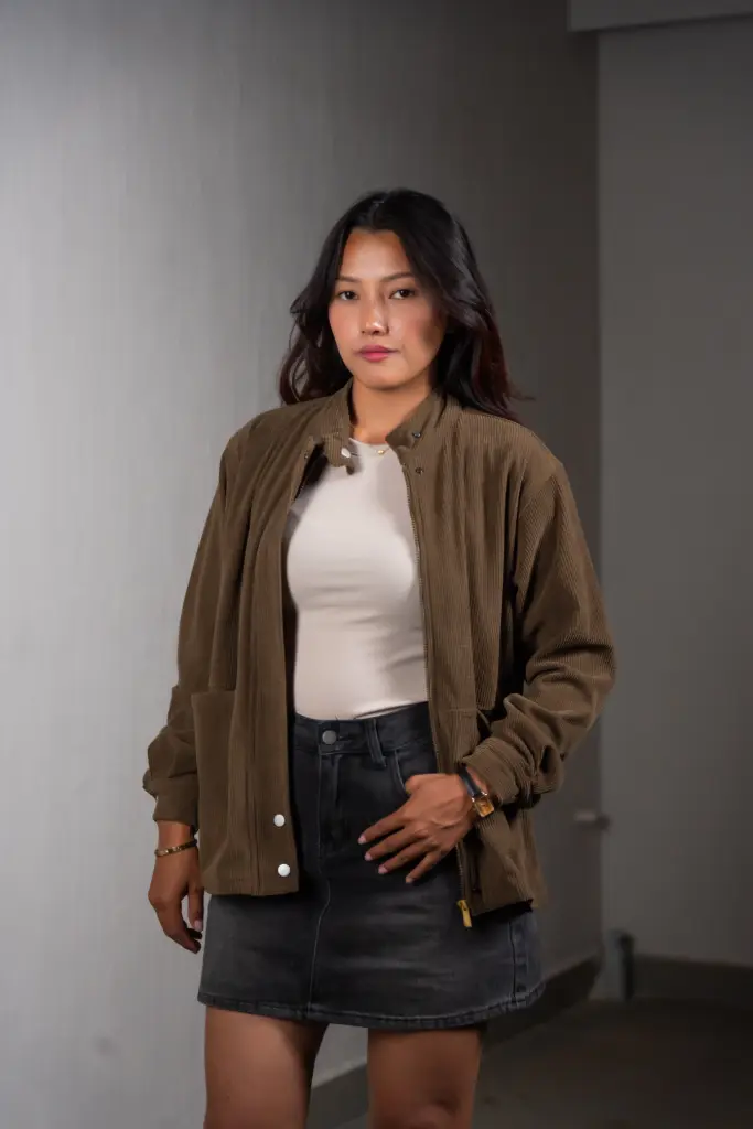 HB SS25-401 CORDUROY BUCKET POCKET JACKET