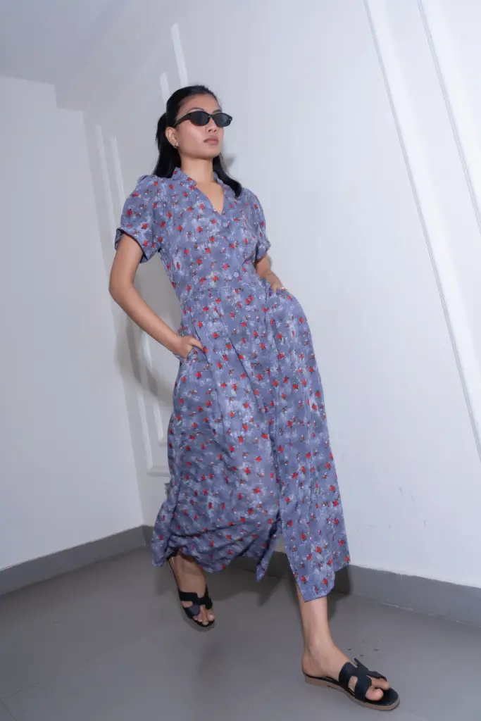 HB SS25-449 CHIFFON SHIRT DRESS
