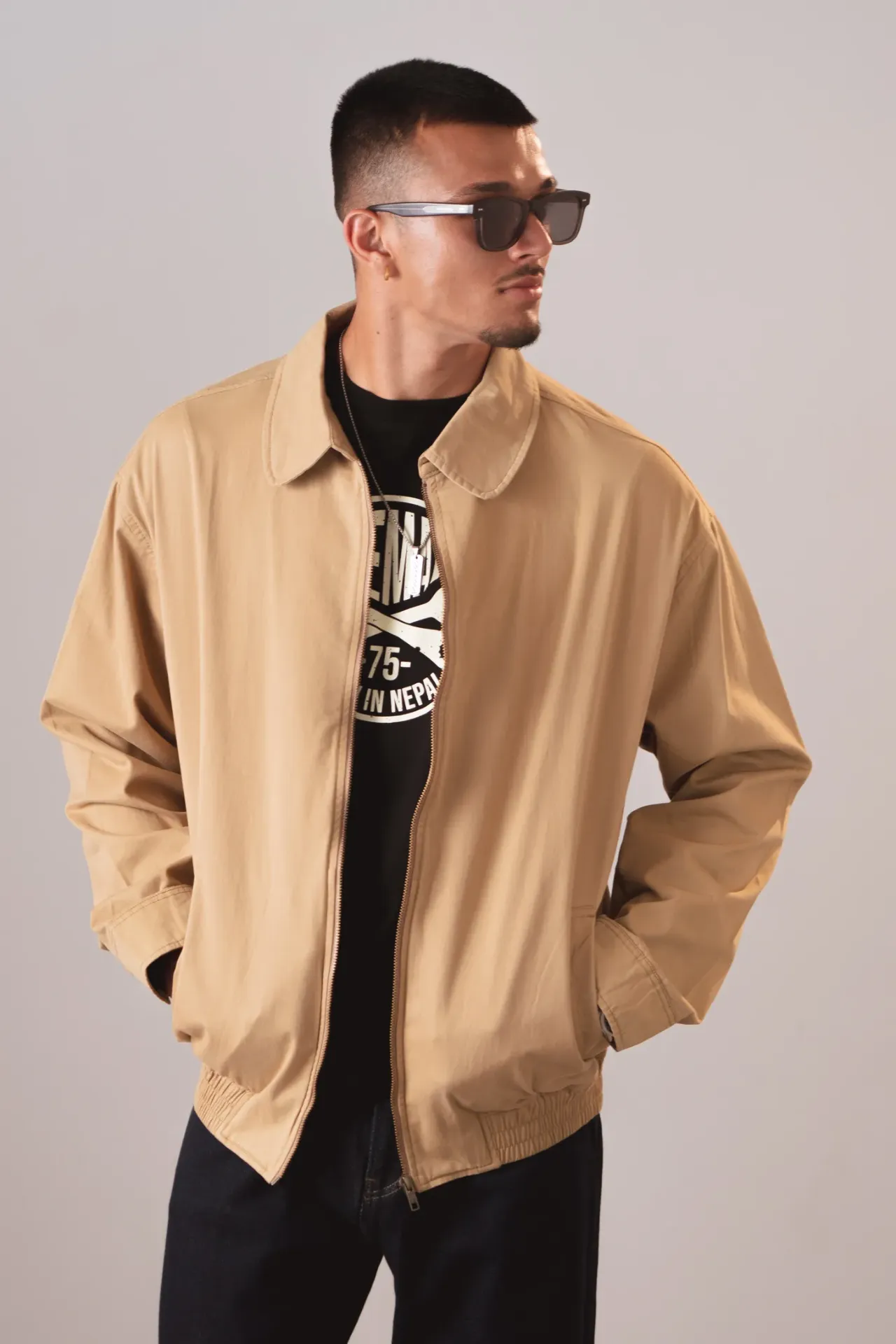 BMMH AW25-08 COLLARED BOMBER JACKET