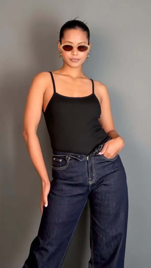 3.44930 HB SS25-445 CAMI TOP (BLACK, S)