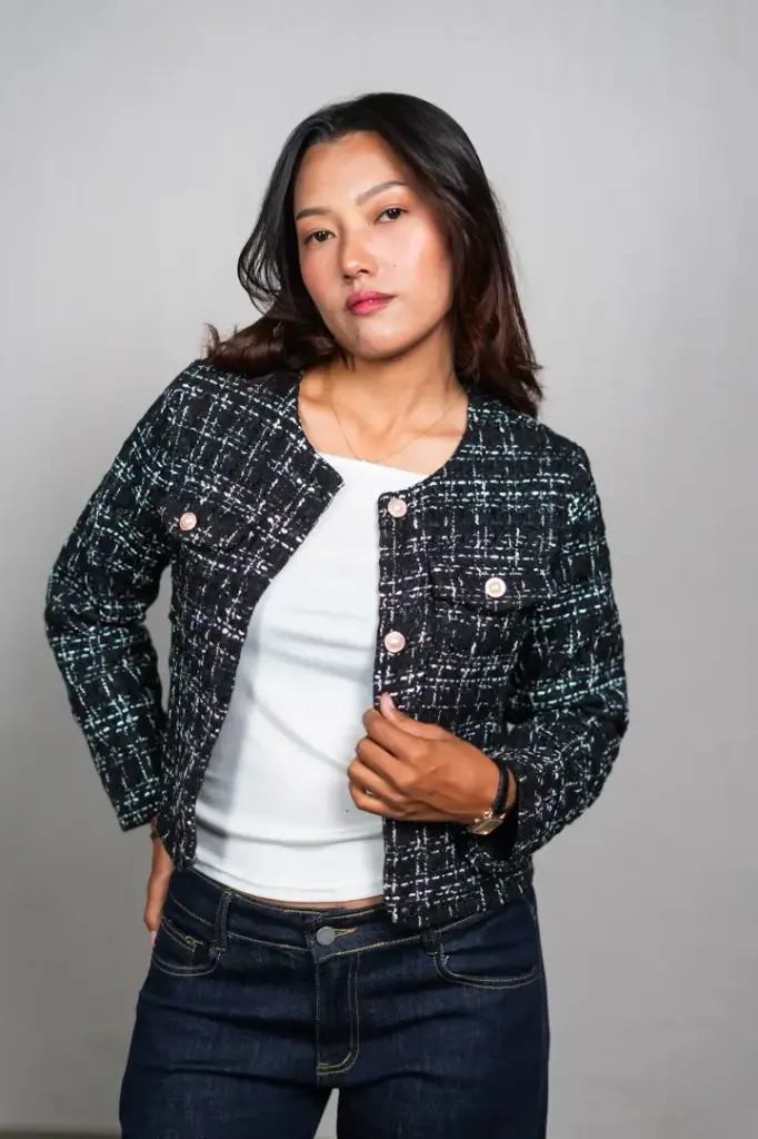 3.44994 665 CROP JACKET (BLACK)