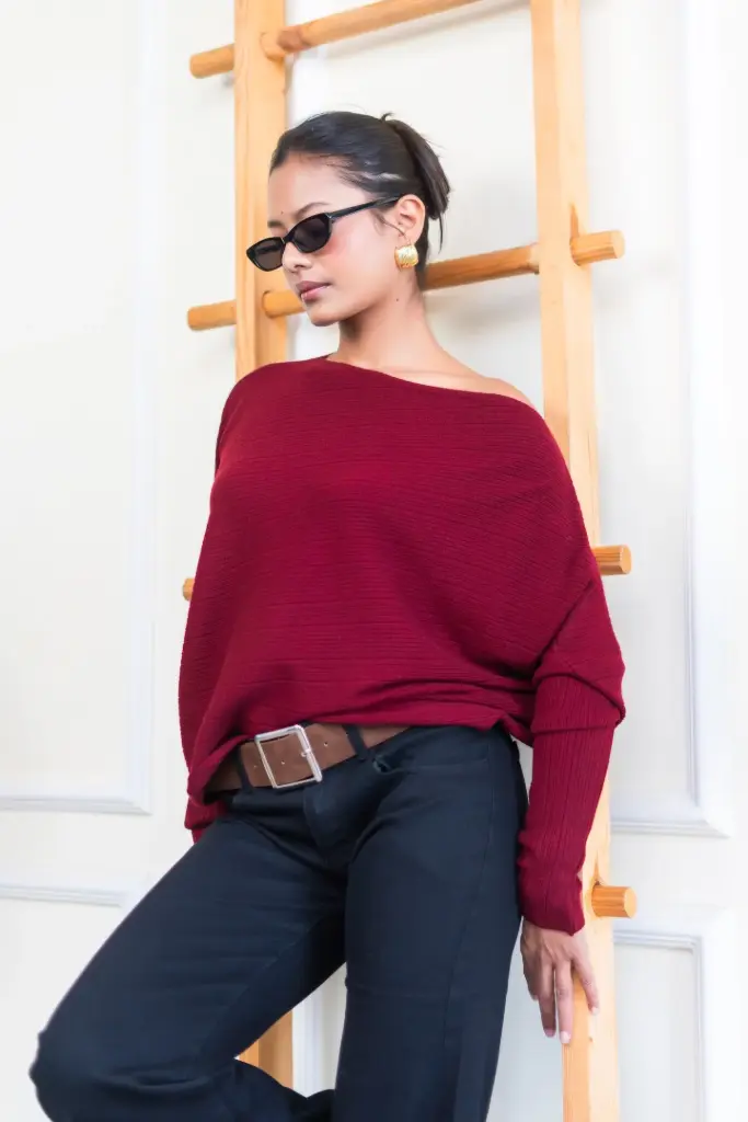 3.45003 825 SWEATER (MAROON)