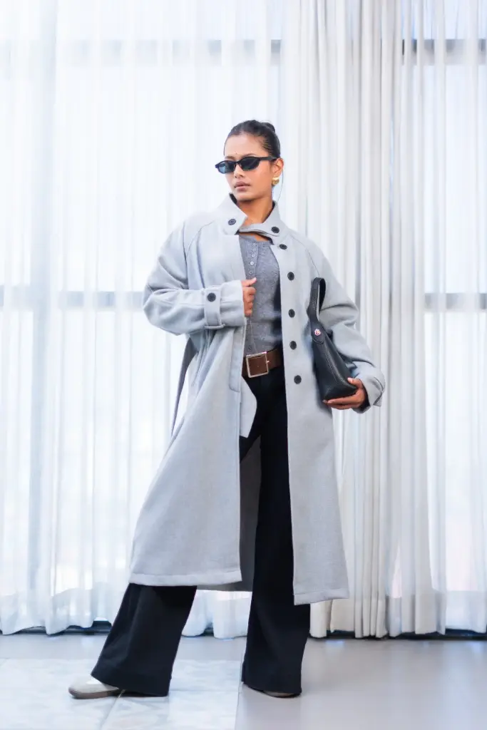 HB AW25-07 FUNNEL NECK OVERCOAT