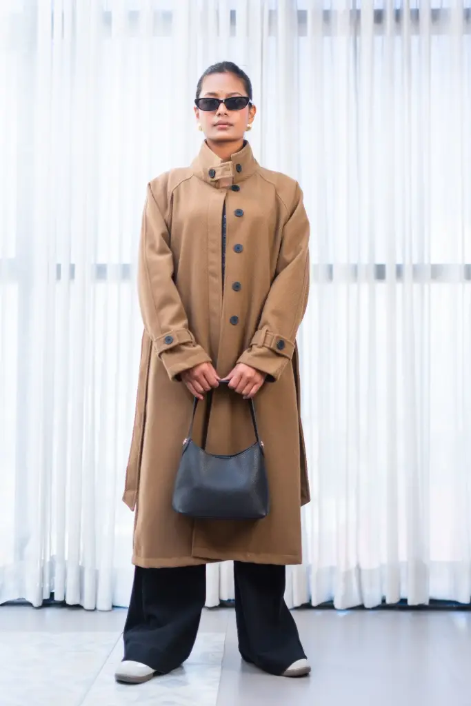 HB AW25-07 FUNNEL NECK OVERCOAT