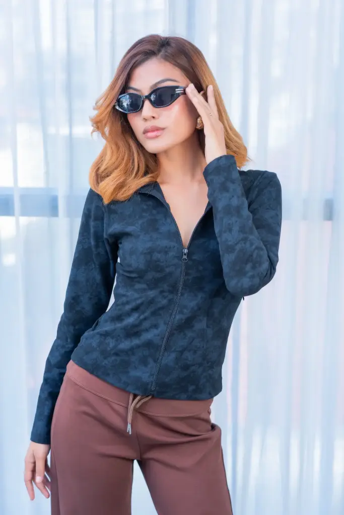 HB AW25-19 TIE DYE FLEECE LULU JACKET