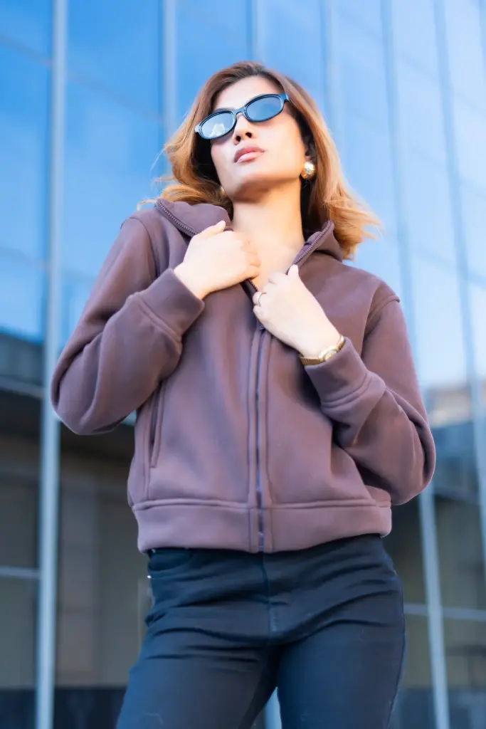 3.47382 HB AW25-29 ZIP UP HOODIE (BROWN, S)