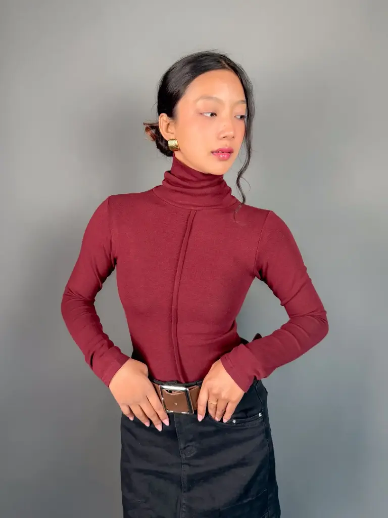 HB AW25-63 PLEATED HIGHNECK