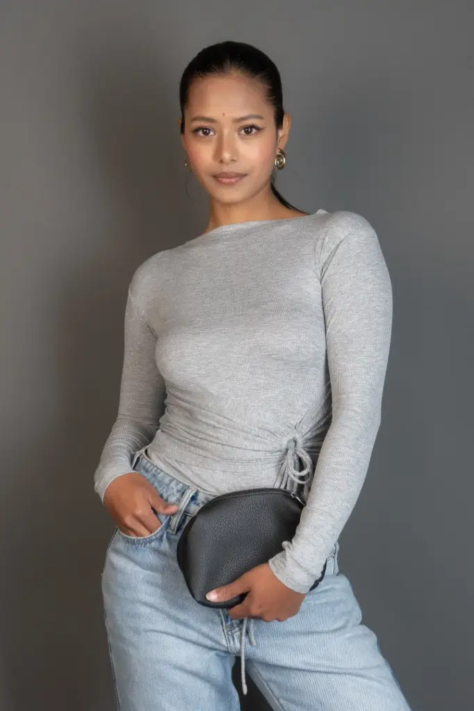 HB AW25-89 RUCHED DRAWSTRING TOP
