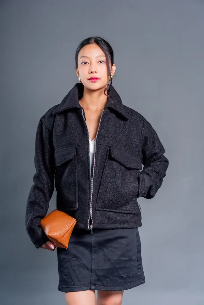 3.54736 HB AW25-68 TEDDY JACKET (BLACK, M)