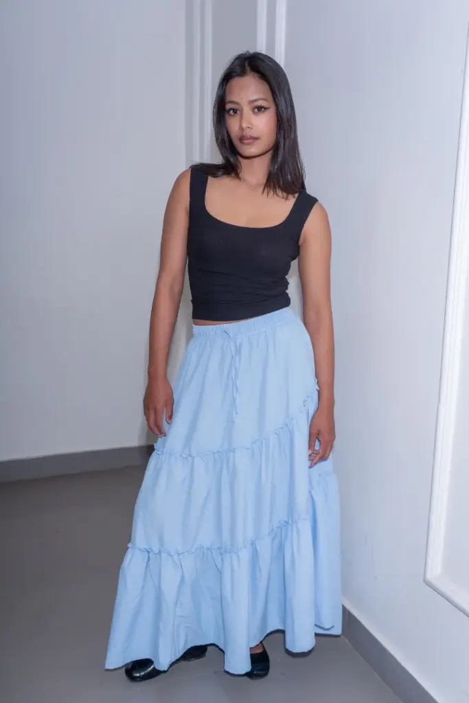 HB SS26-33 ASYMMETRIC MAXI SKIRT