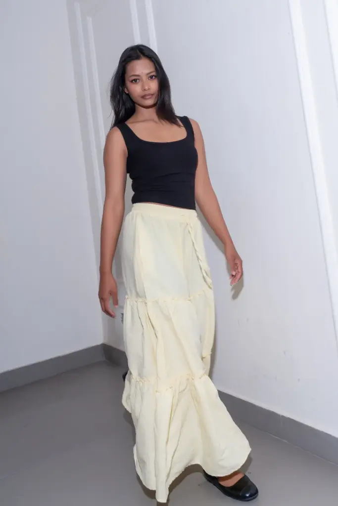 HB SS26-33 ASYMMETRIC MAXI SKIRT