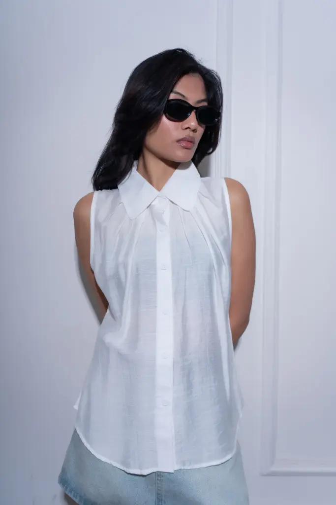 HB SS26-30 PLEATED SOLID SHIRT