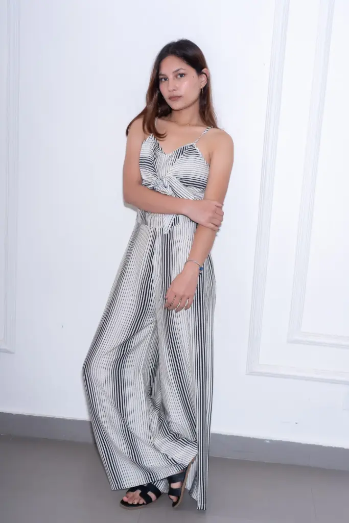HB SS26-39 FRONT TIE JUMPSUIT