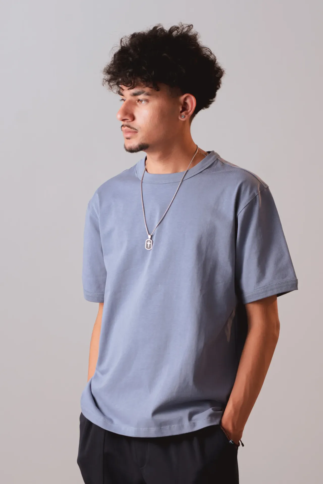 3.64542 BMMO SS26-01 SOLID COTTON TEE (BLUE, S)