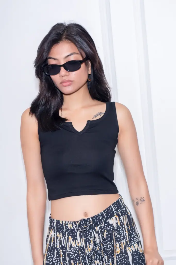 3.65114 BMO SS26-20 SWEETHEART TANK TOP (BLACK, S)