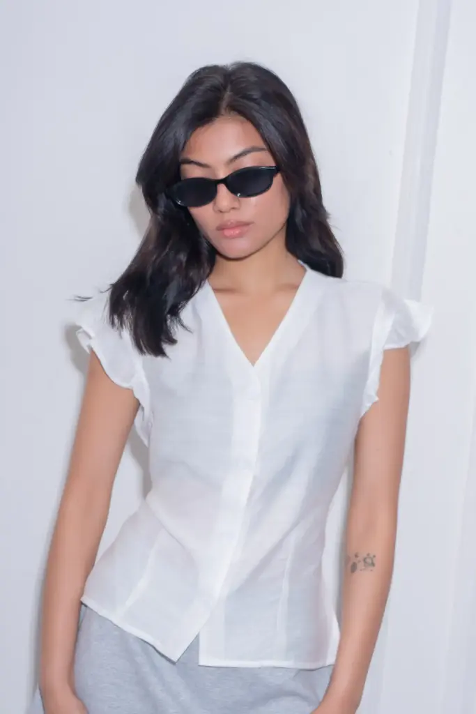 HB SS26-80 PEPLUM BLOUSE