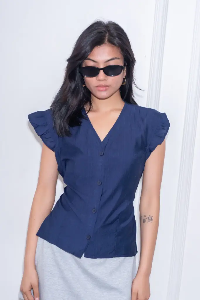 HB SS26-80 PEPLUM BLOUSE