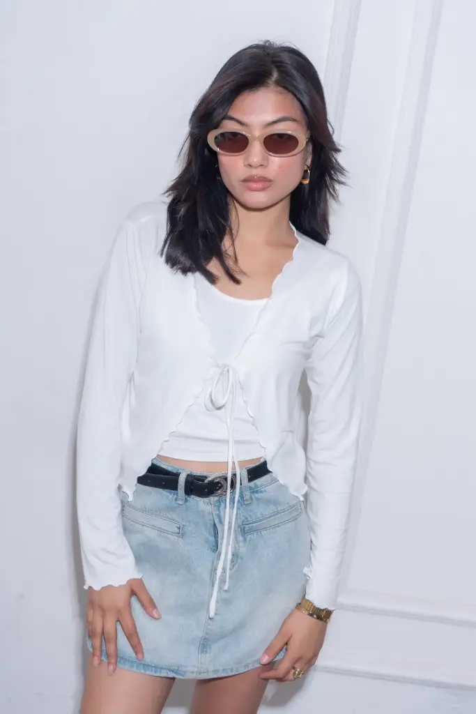 HB SS26-99 TIE CARDIGAN