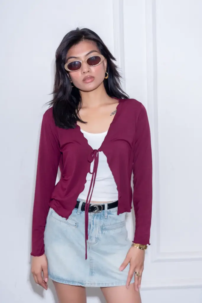 HB SS26-99 TIE CARDIGAN