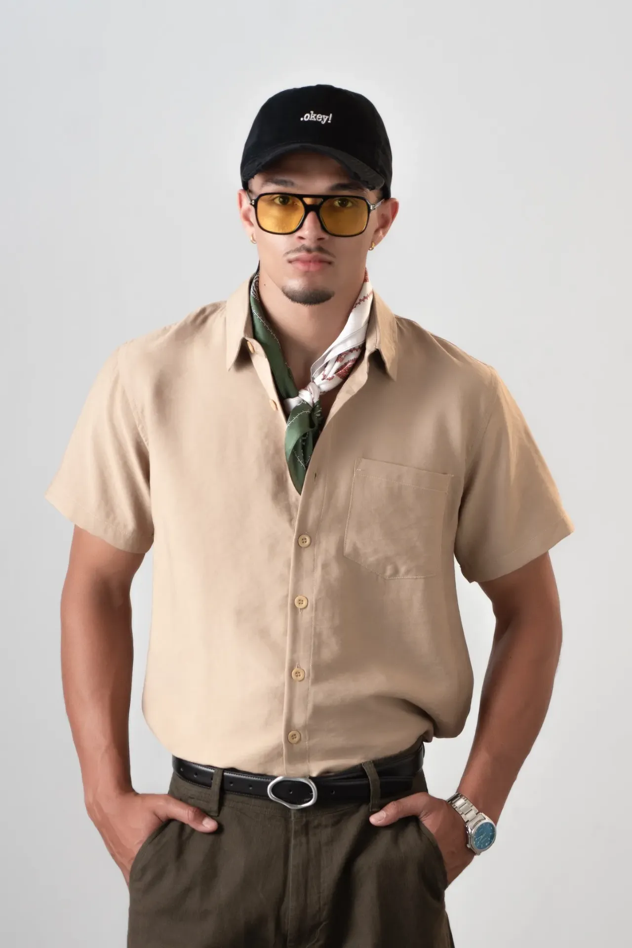 BMMO SS26-10 SOLID HALF SHIRT