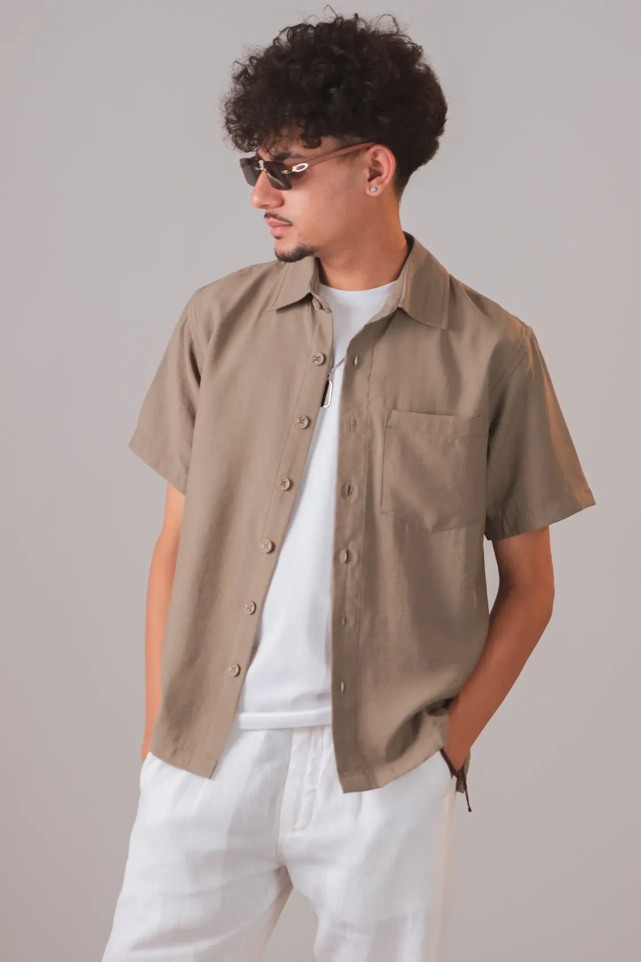 BMMO SS26-10 SOLID HALF SHIRT