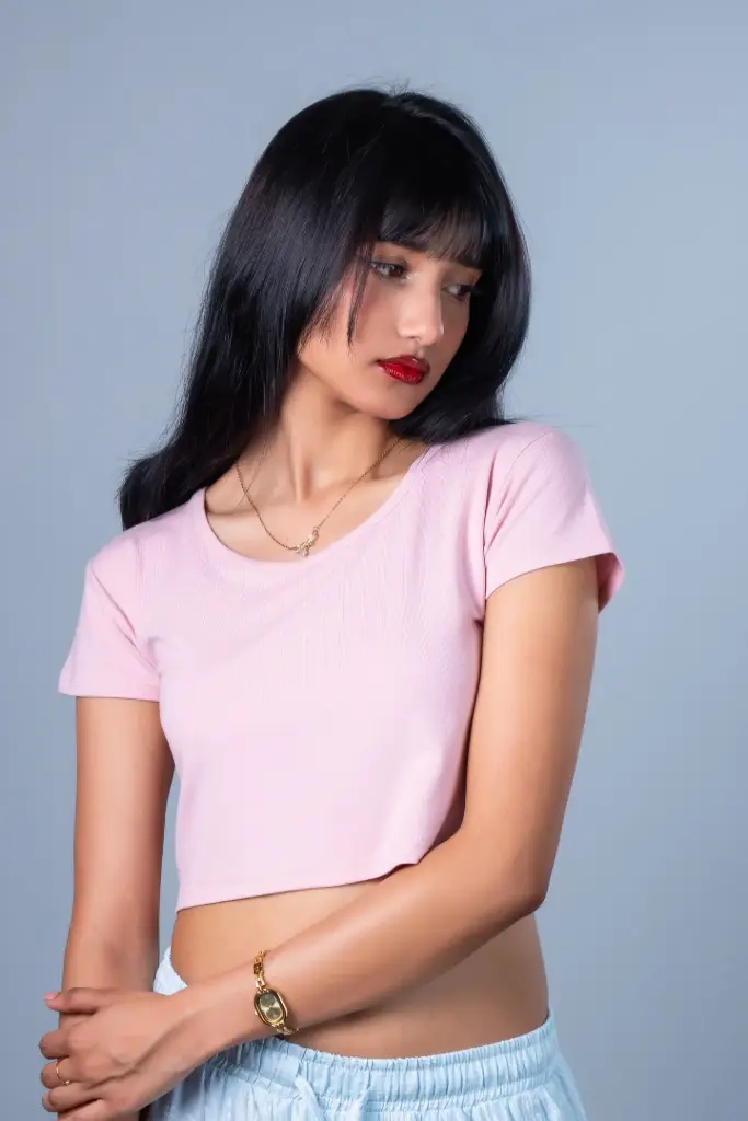 HB SS26-119 SOLID CROP TOP