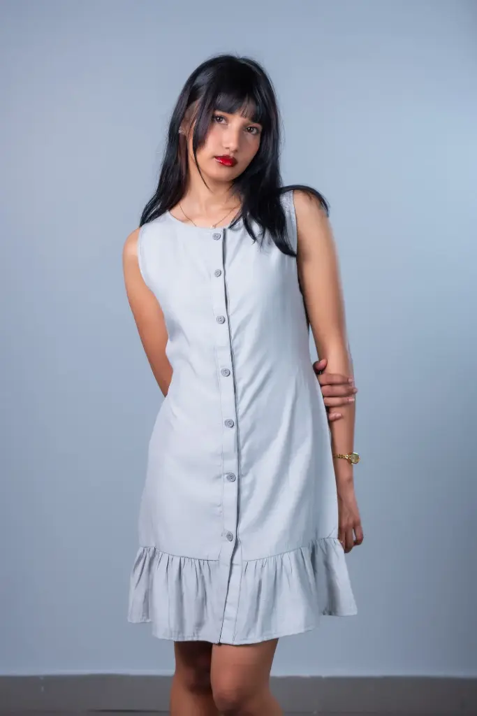 HB SS26-162 PEPLUM DRESS