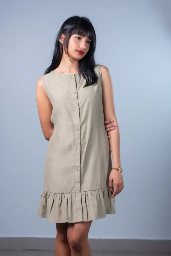 HB SS26-162 PEPLUM DRESS