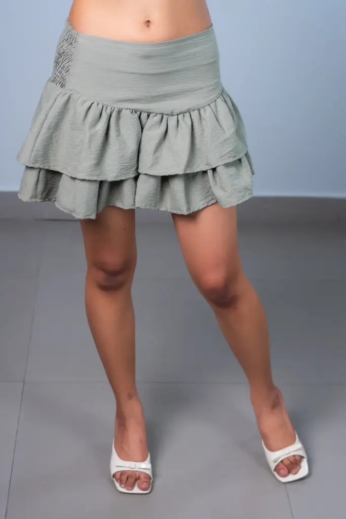 HB SS26-93 MINI TIERED SKIRT