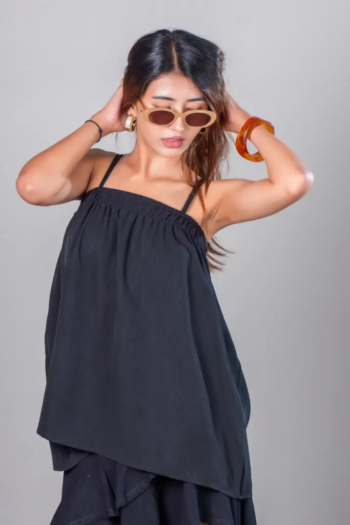 3.69349 HB SS26-174 MILA TOP (BLACK, S)