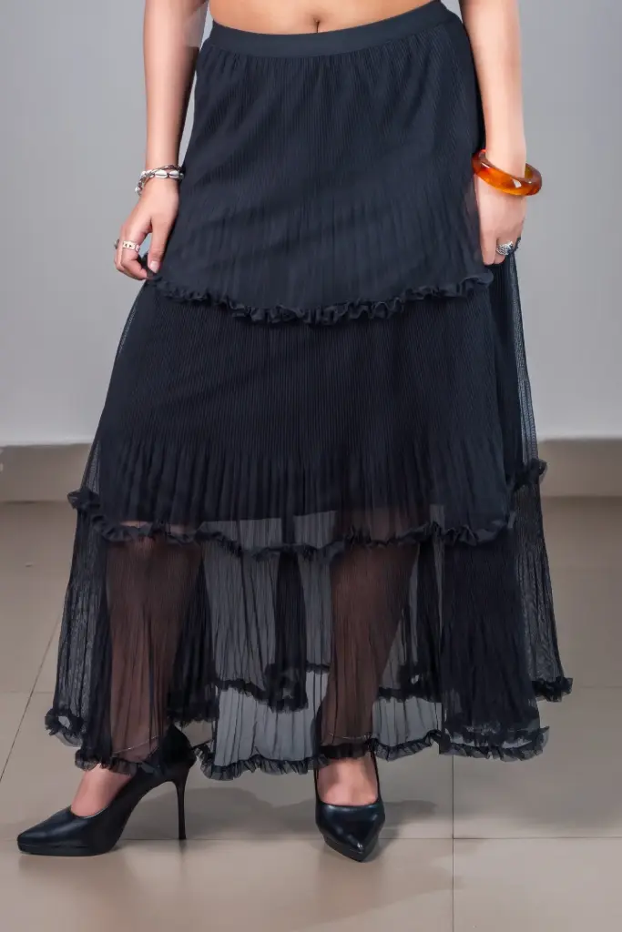 3.70705 26809 LONG SKIRT (BLACK)