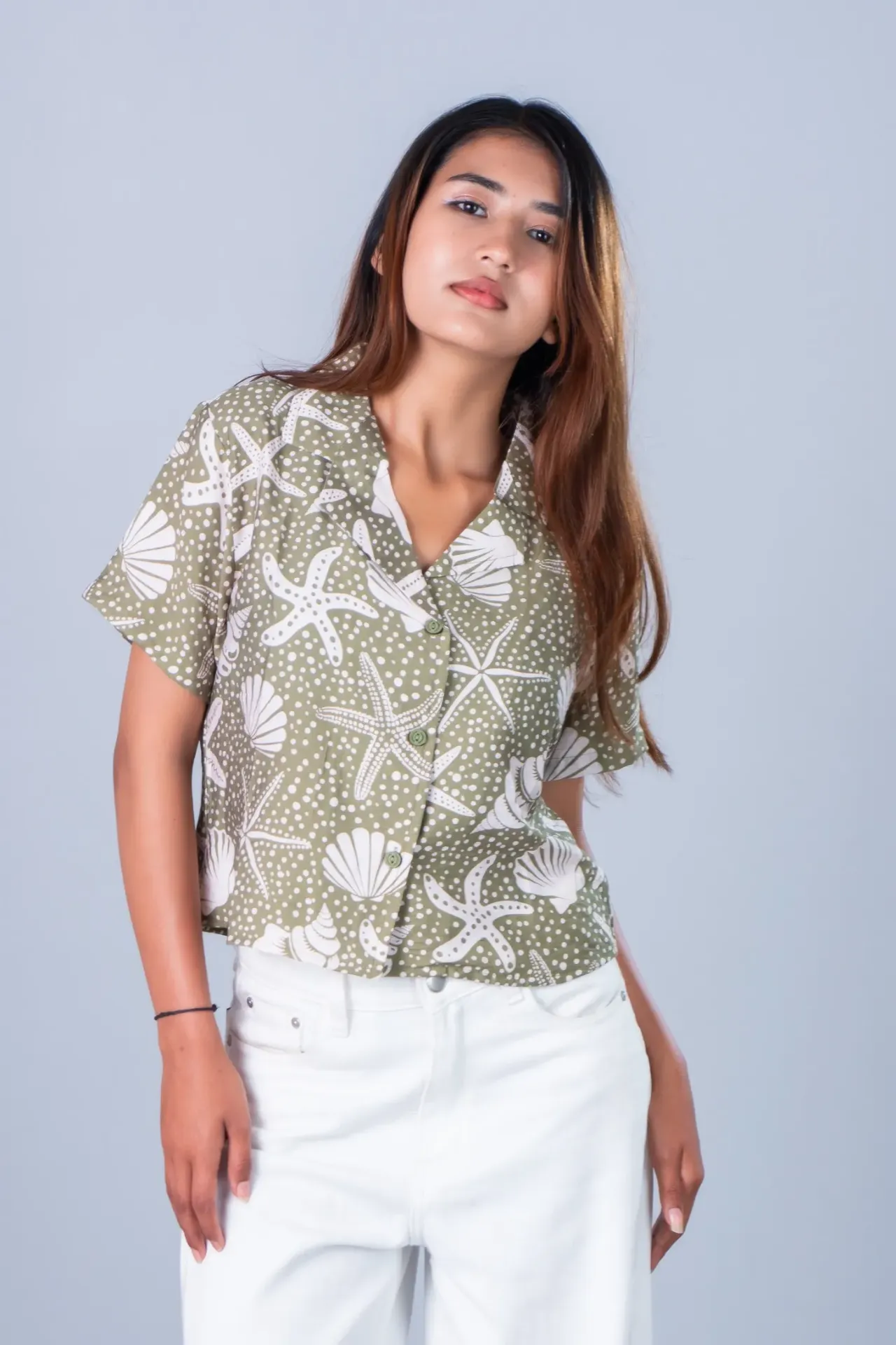 HB SS26-202 STAR CROP SHIRT