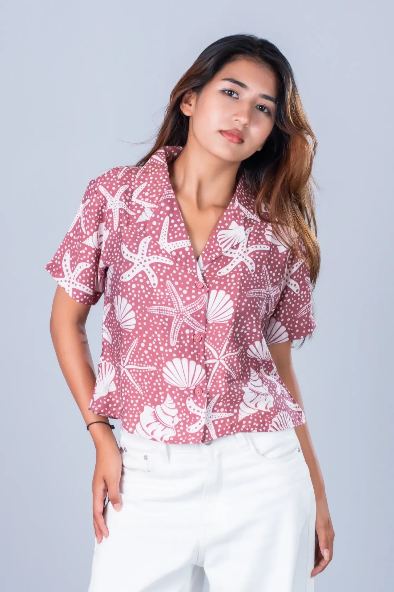 HB SS26-202 STAR CROP SHIRT