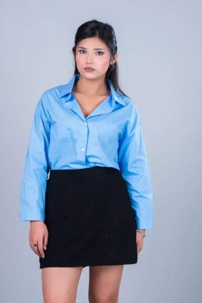 3.71323 2655 LADIES SHIRT (BLUE)