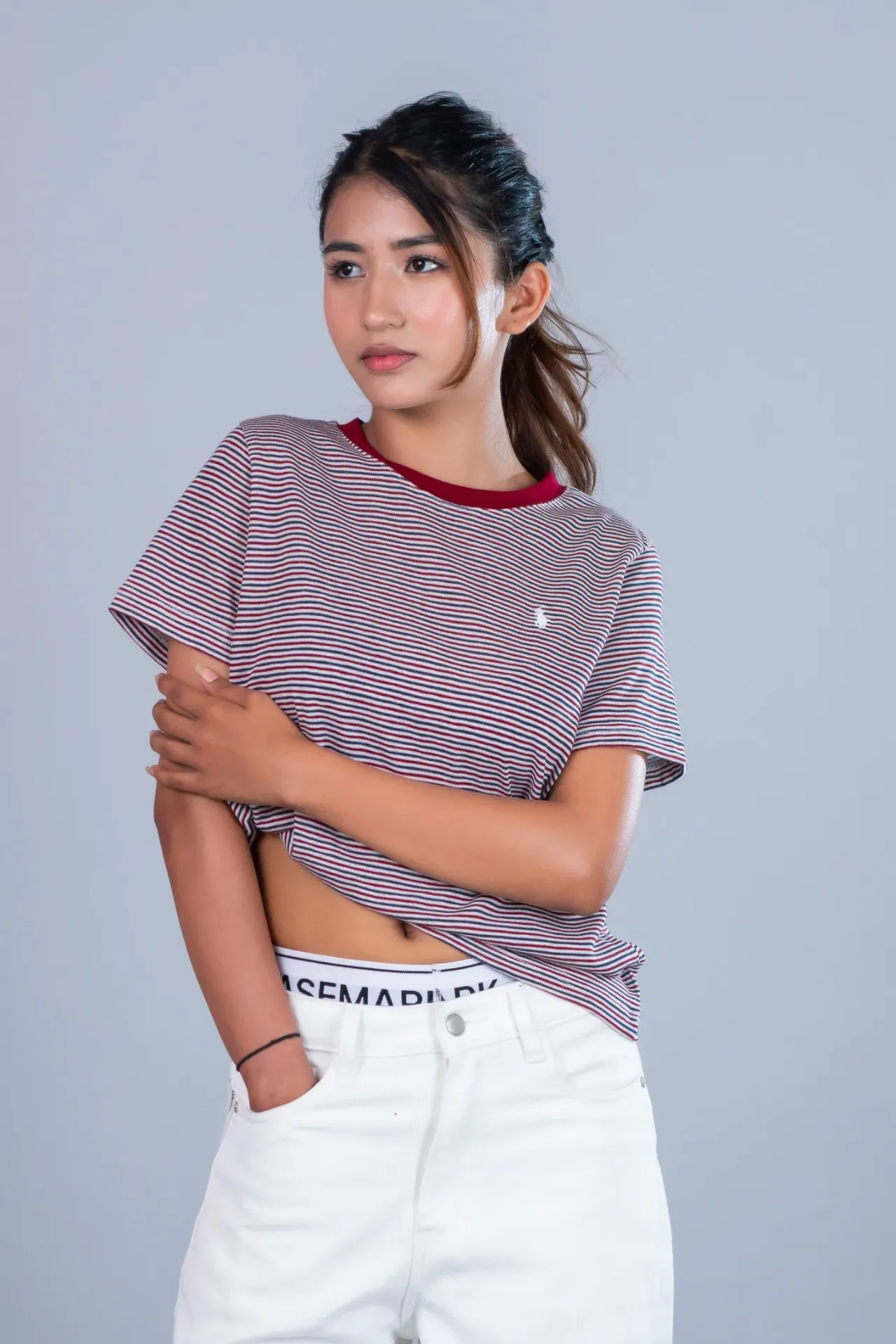 3.71495 27792 HALF TEE (MAROON)