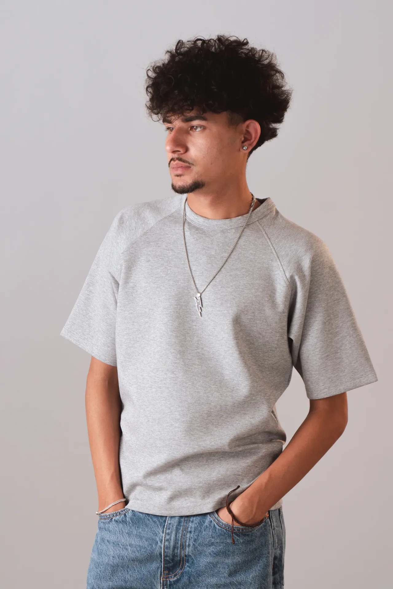 3.72348 HBM SS26-37 RAGLAN T-SHIRT (GREY, S)