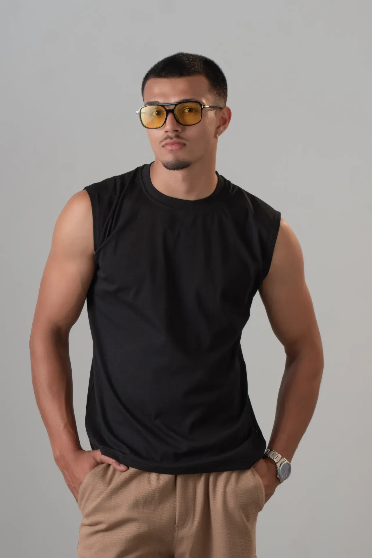 3.91621 HBM SS26-42 TYPE I TANK TEE (BLACK, S)