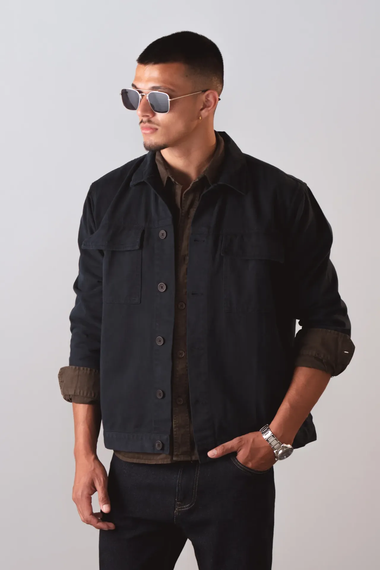 3.91813 BMMO SS26-08 JESTHA TWILL SHACKET (NAVY BLUE, S)