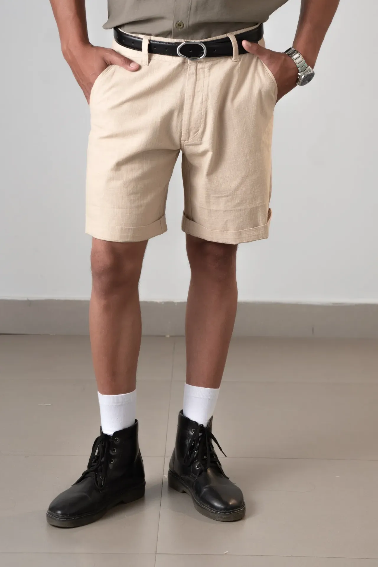 BMNL SS26-12 KK LINEN SHORTS