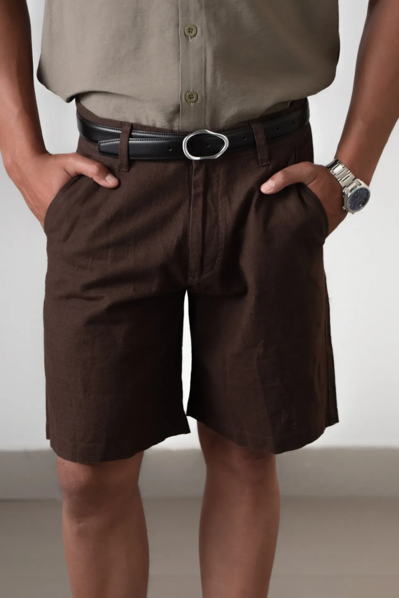 BMNL SS26-12 KK LINEN SHORTS