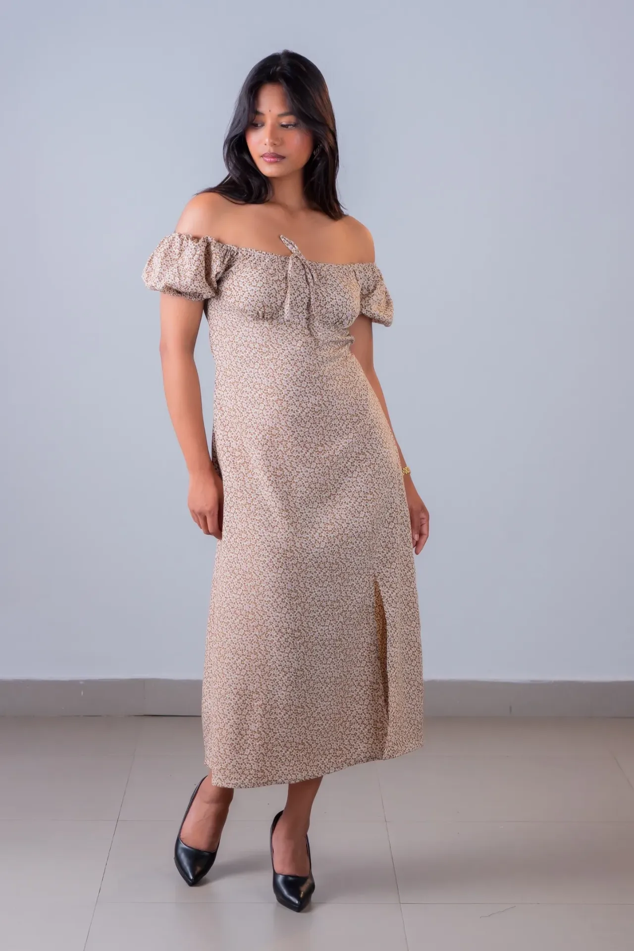 BMKS SS26-18 FLORA SLIT DRESS