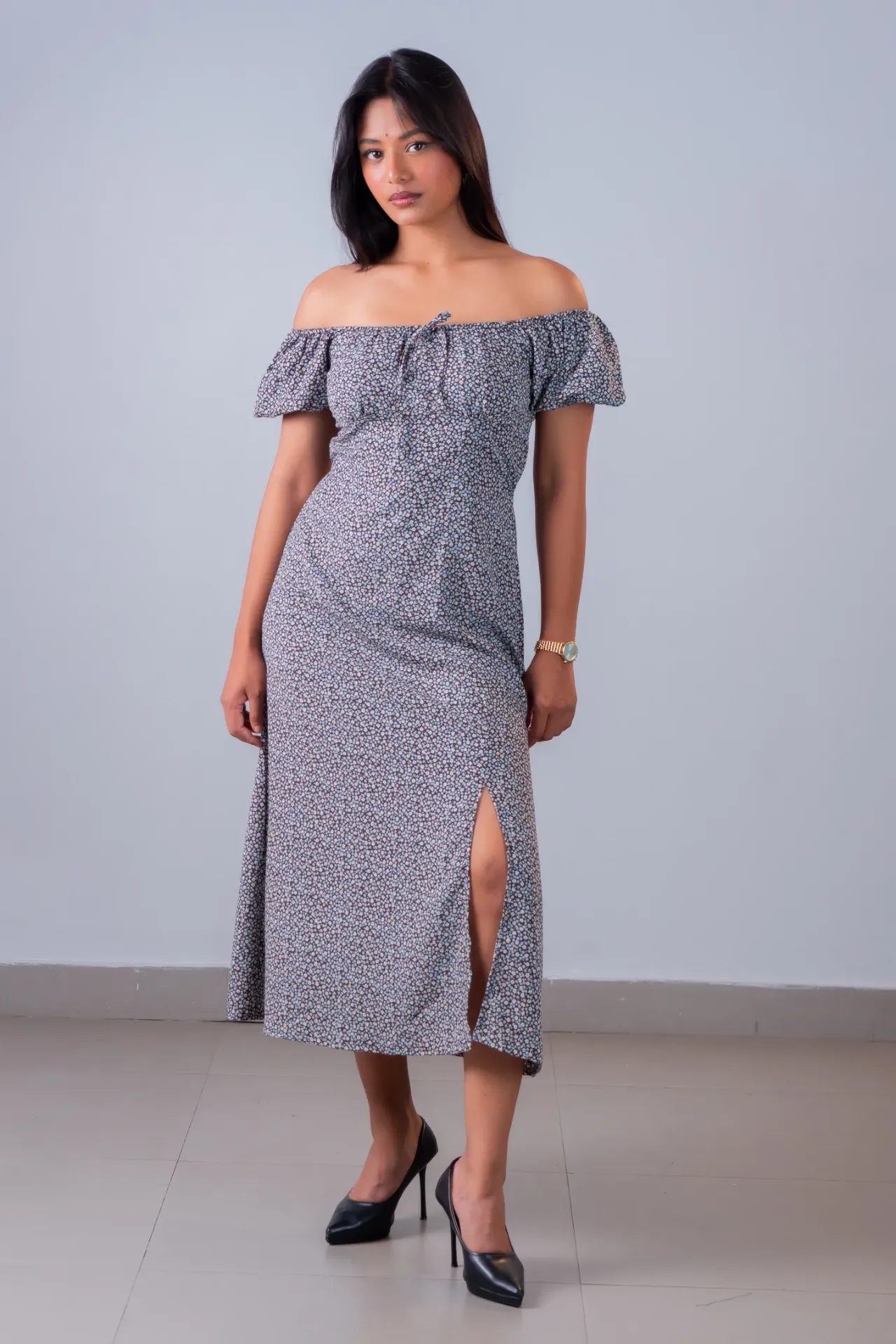 BMKS SS26-18 FLORA SLIT DRESS
